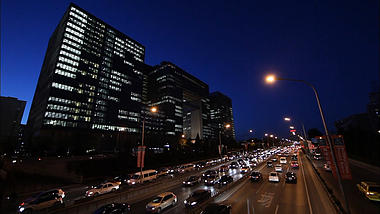 1080P城市车流日夜交替延时摄影视频的预览图