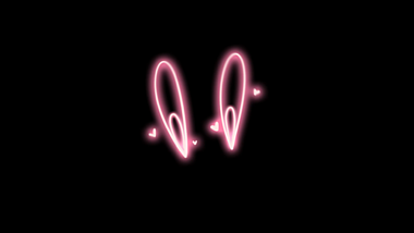 卡通跳动粉色可爱兔耳朵ae模板视频的预览图