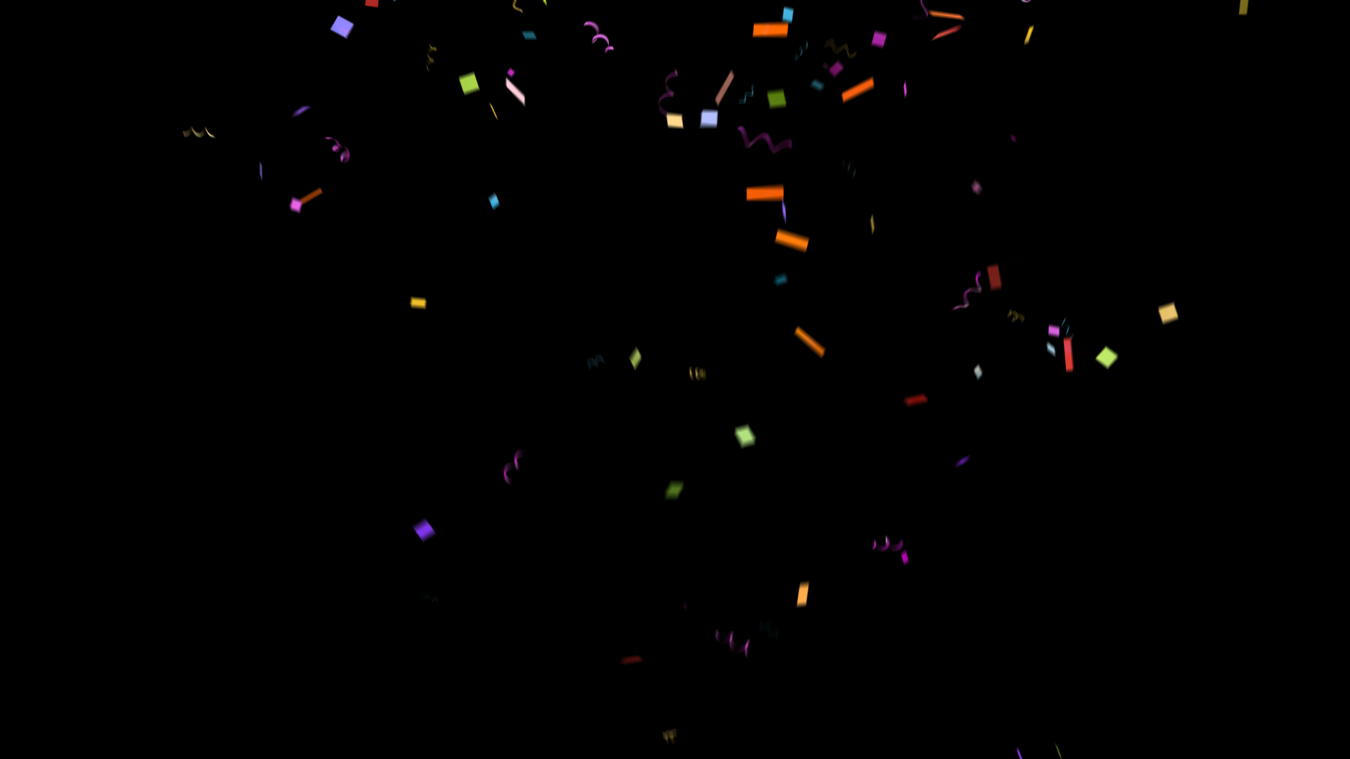 生日派对庆祝彩纸飘落透明通道视频素材视频的预览图