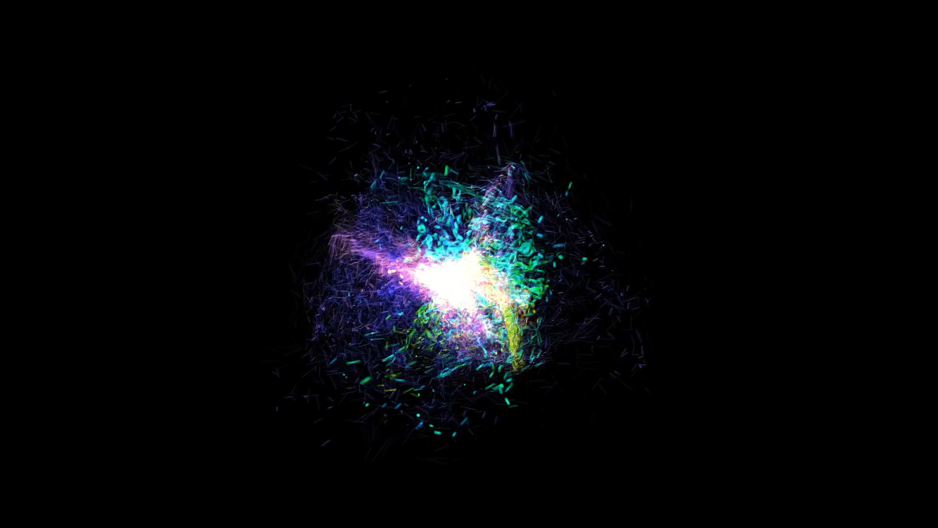 彩色粒子不规则旋转特效视频视频的预览图