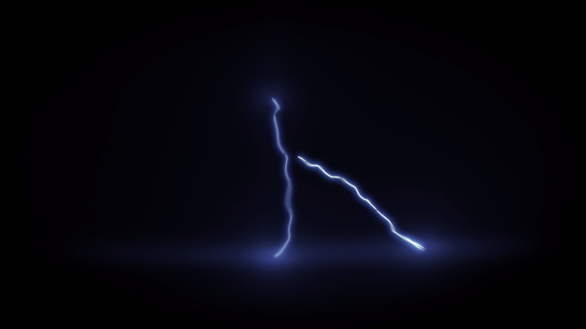 蓝色多条闪电特效元素视频的预览图