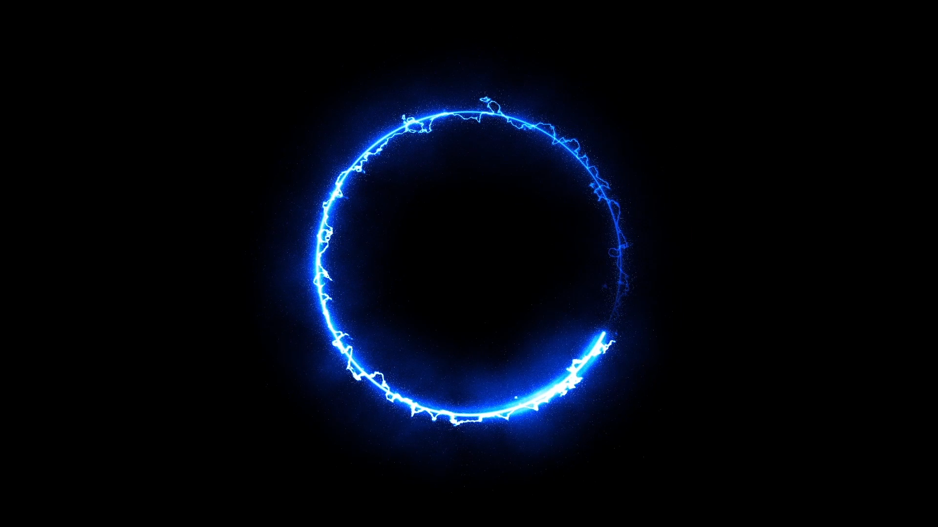 蓝色粒子光环旋转特效展示视频的预览图