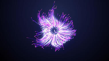 紫色线条花朵延伸特效视频视频的预览图