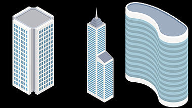 3款立体城市建筑高楼大厦视频的预览图