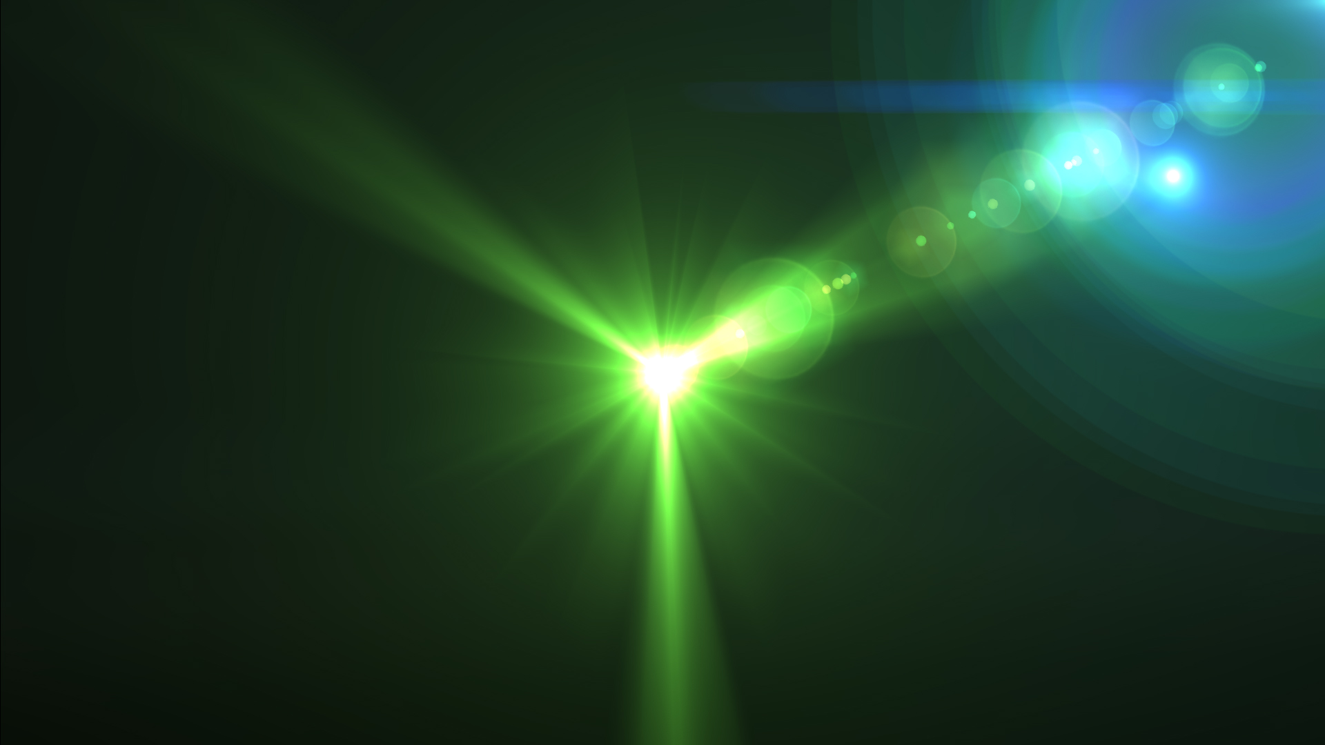 绿色闪耀光效元素ae模板视频的预览图