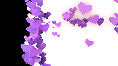 浪漫紫色心转场ae模板视频的预览图