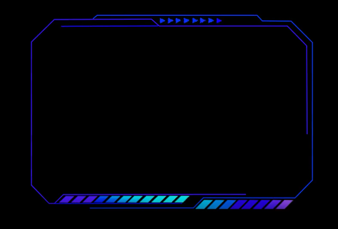 蓝色科技感字幕框视频的预览图