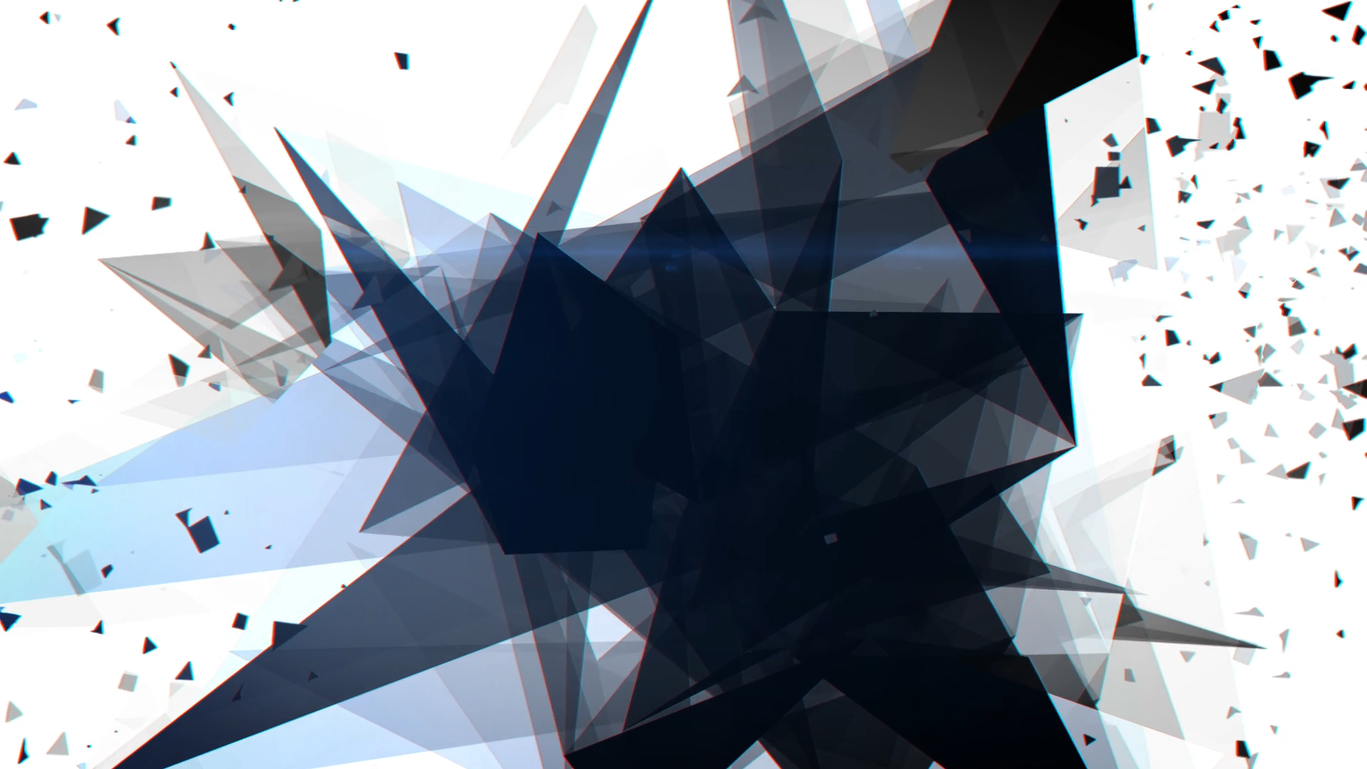 高清蓝色科技感三角面动态背景视频的预览图