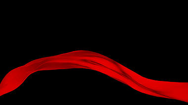 红色长丝带丝绸飘动透明通道视频的预览图