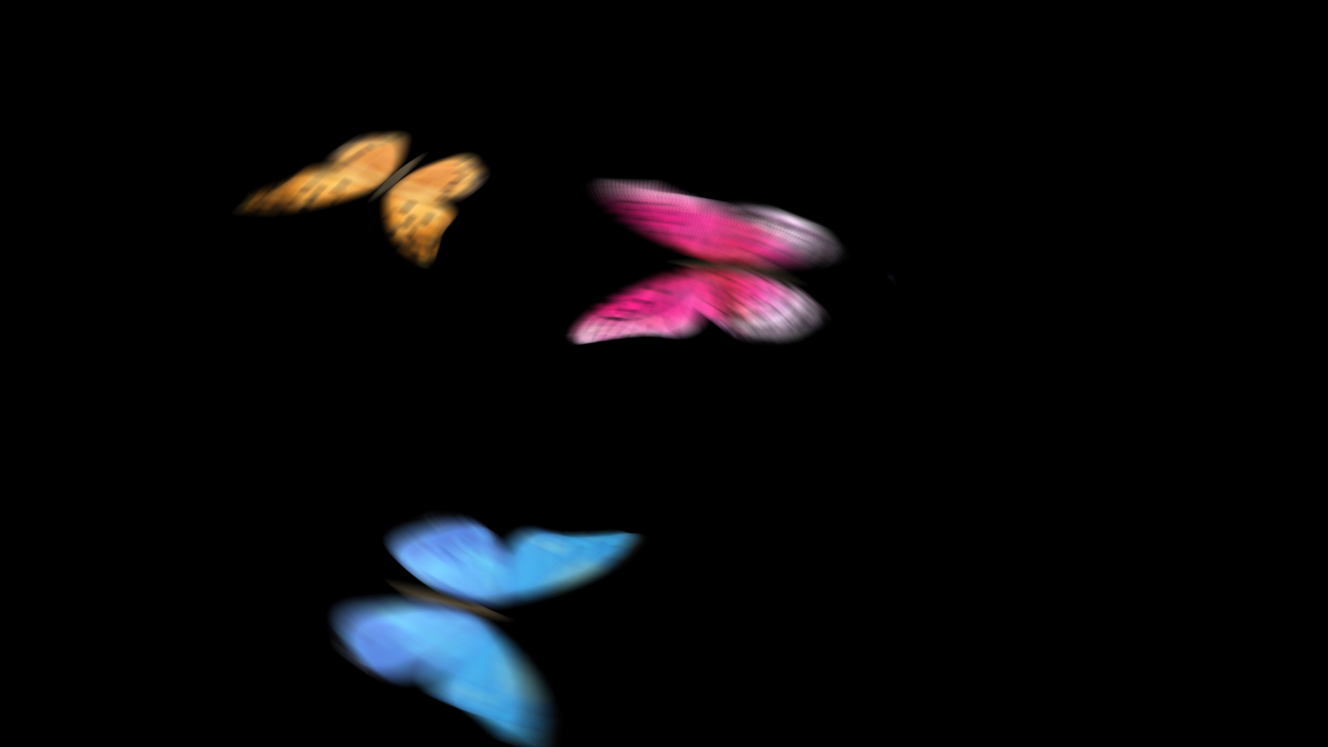 炫彩蝴蝶旋转飞舞动画透明通道视频的预览图