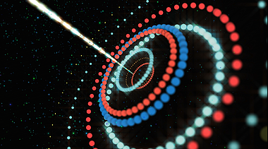炫酷彩色粒子动感光圈背景视频的预览图