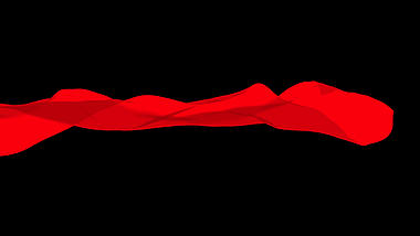 红丝带丝绸飘扬飘动透明通道视频的预览图