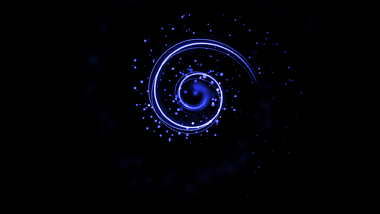 创意螺旋蓝色粒子光线条视频的预览图