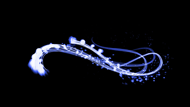 创意灵动蓝色光效粒子线条条特效视频的预览图