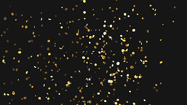 金色粒子撒入动态免抠元素后期转场应用视频的预览图