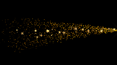 五角星拖带粒子金色效果后期免抠视频的预览图
