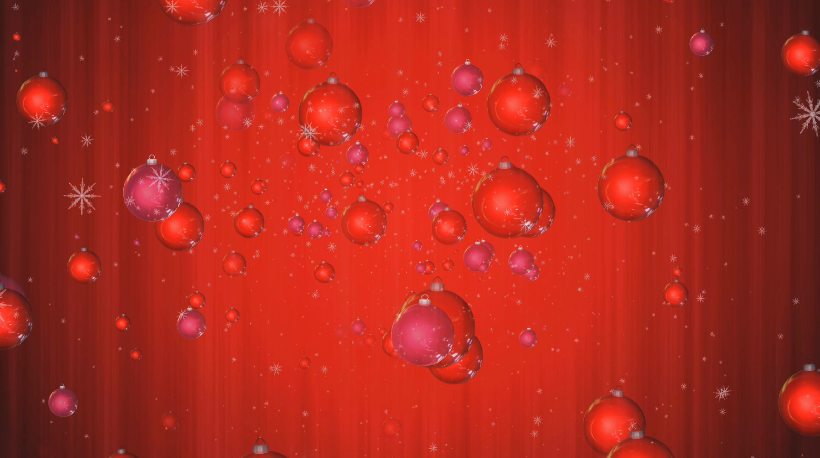 三维雪花展示循环LED红色背景效果视频的预览图