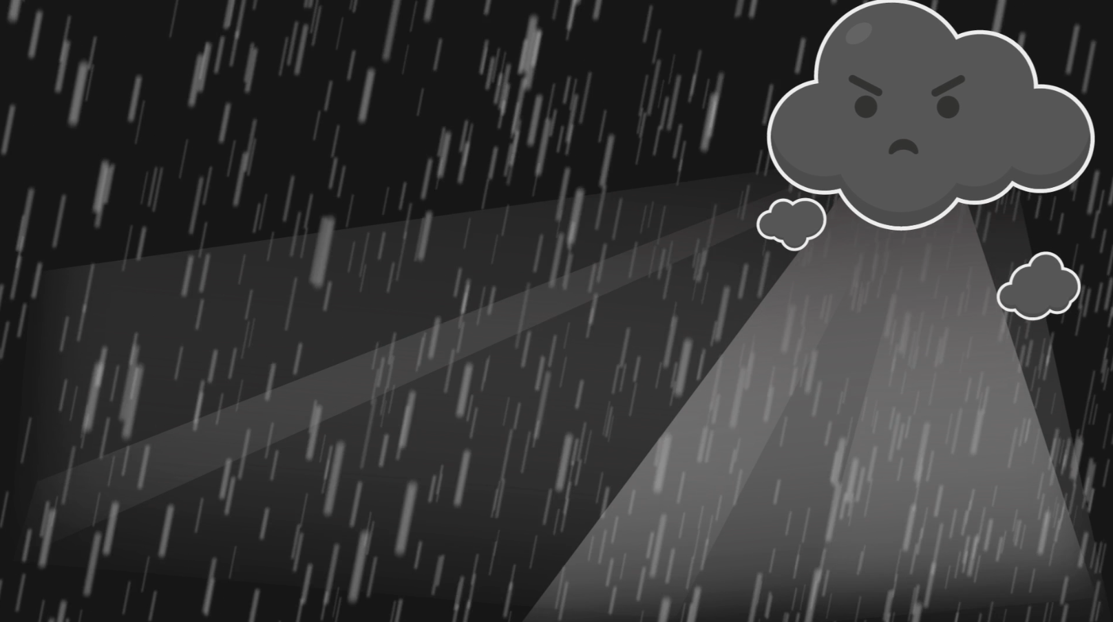 MG卡通乌云下雨后期动态效果元素应用视频的预览图