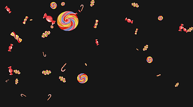 卡通效果后期免抠糖果效果粒子发射内容应用视频的预览图
