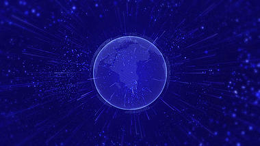 蓝色大气地球背景ae模板视频的预览图