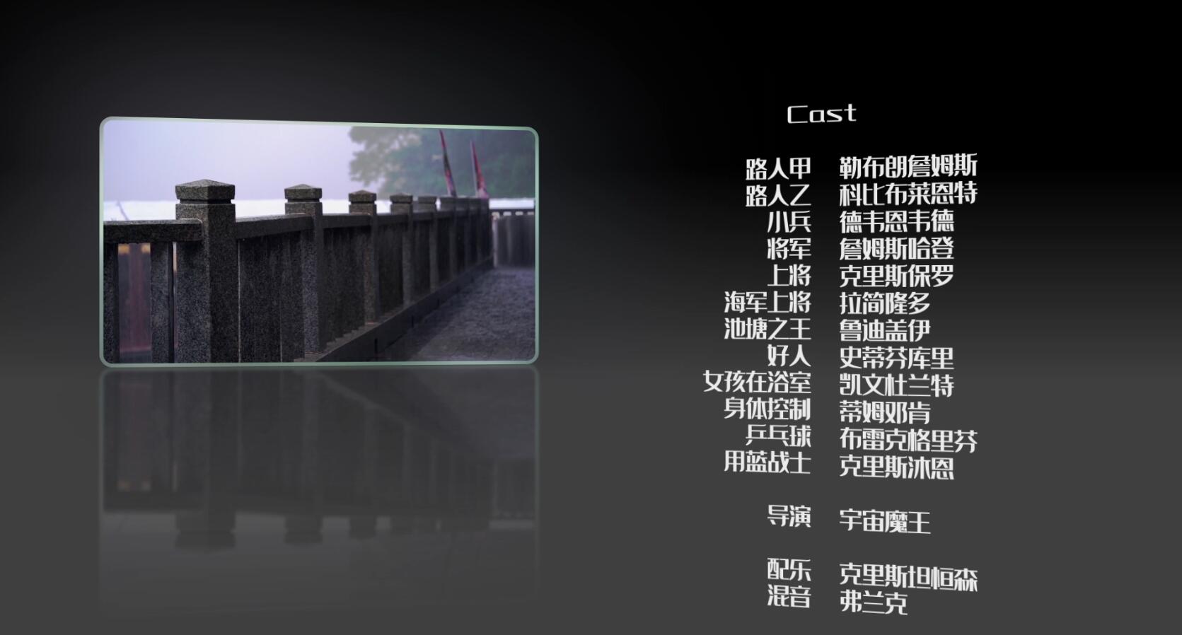 影视片尾字幕图文AE模板视频的预览图