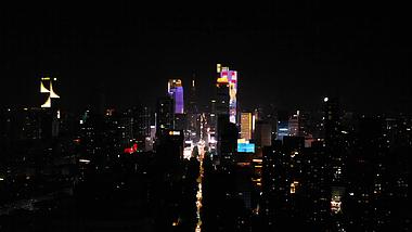 1080P航拍南京新街口夜景视频的预览图