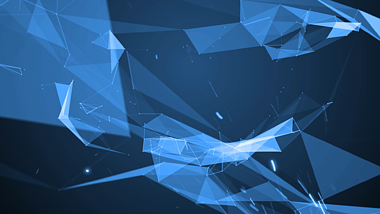 蓝色商务三角面科技动态背景视频的预览图