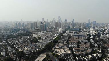 1080P航拍南京城区市中心新街口视频的预览图