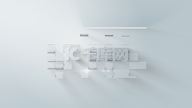 简洁白色效果三维内容LOGO开场片头视频的预览图