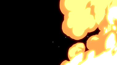 MG卡通震撼火焰尘土效果后期免抠应用视频的预览图