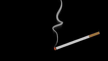 卡通燃烧冒烟的香烟动画透明通道视频的预览图