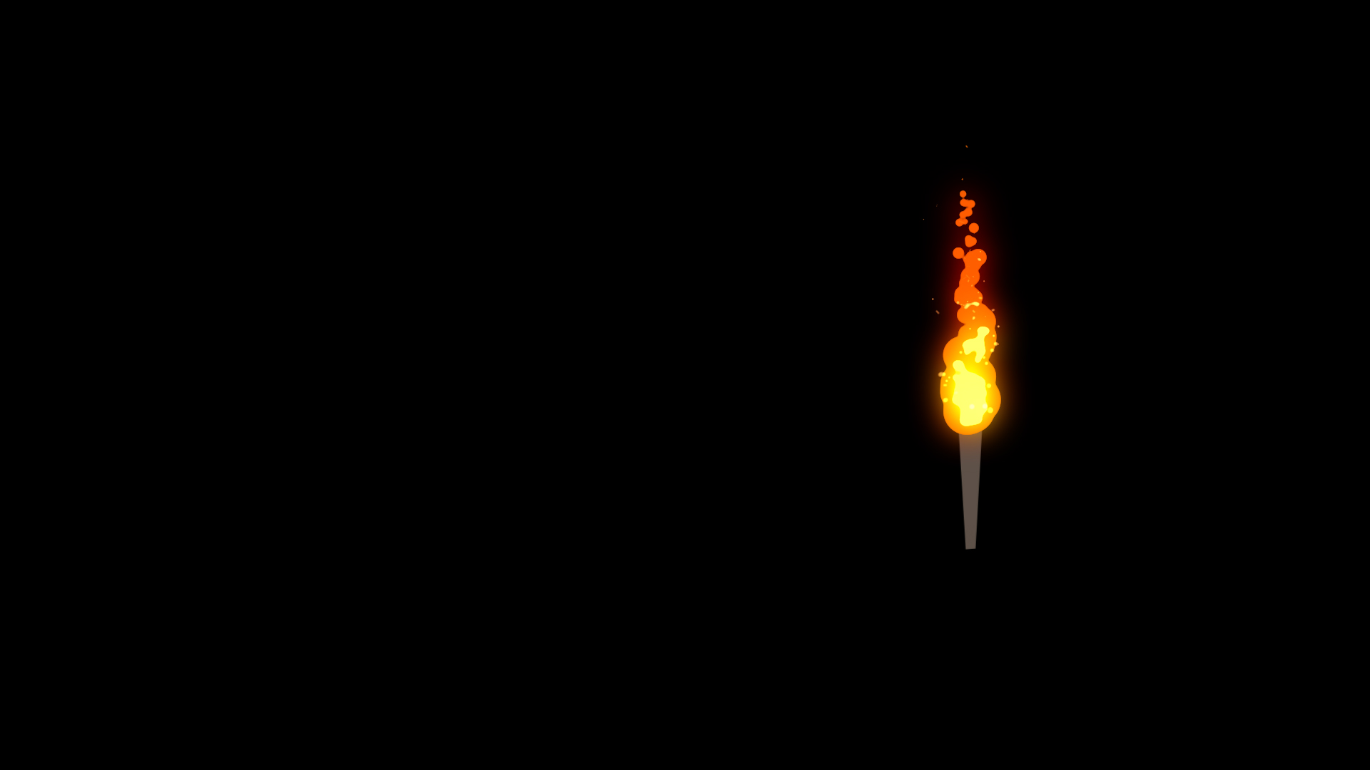 卡通火炬火把燃烧动画透明通道视频的预览图