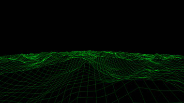 绿色起伏网格科技动态背景视频的预览图