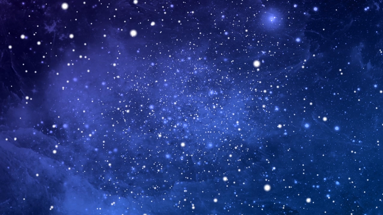 蓝色背景小星星AE粒子视频模板视频的预览图