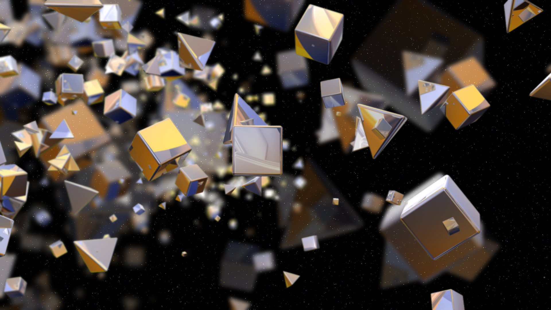 华丽三维金属方块背景透明通道视频的预览图