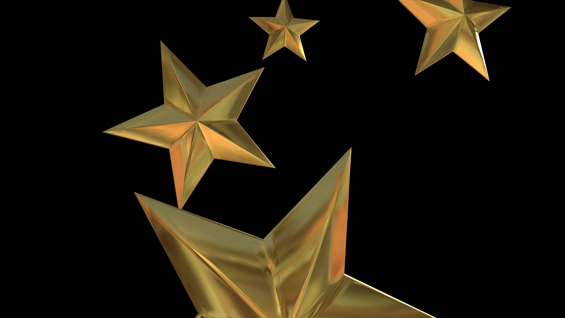 金色金属质感星星转场视频的预览图