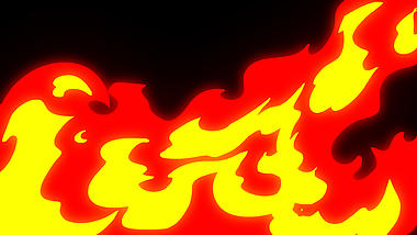 炫酷火焰喷射卡通转场动画透明通道视频的预览图