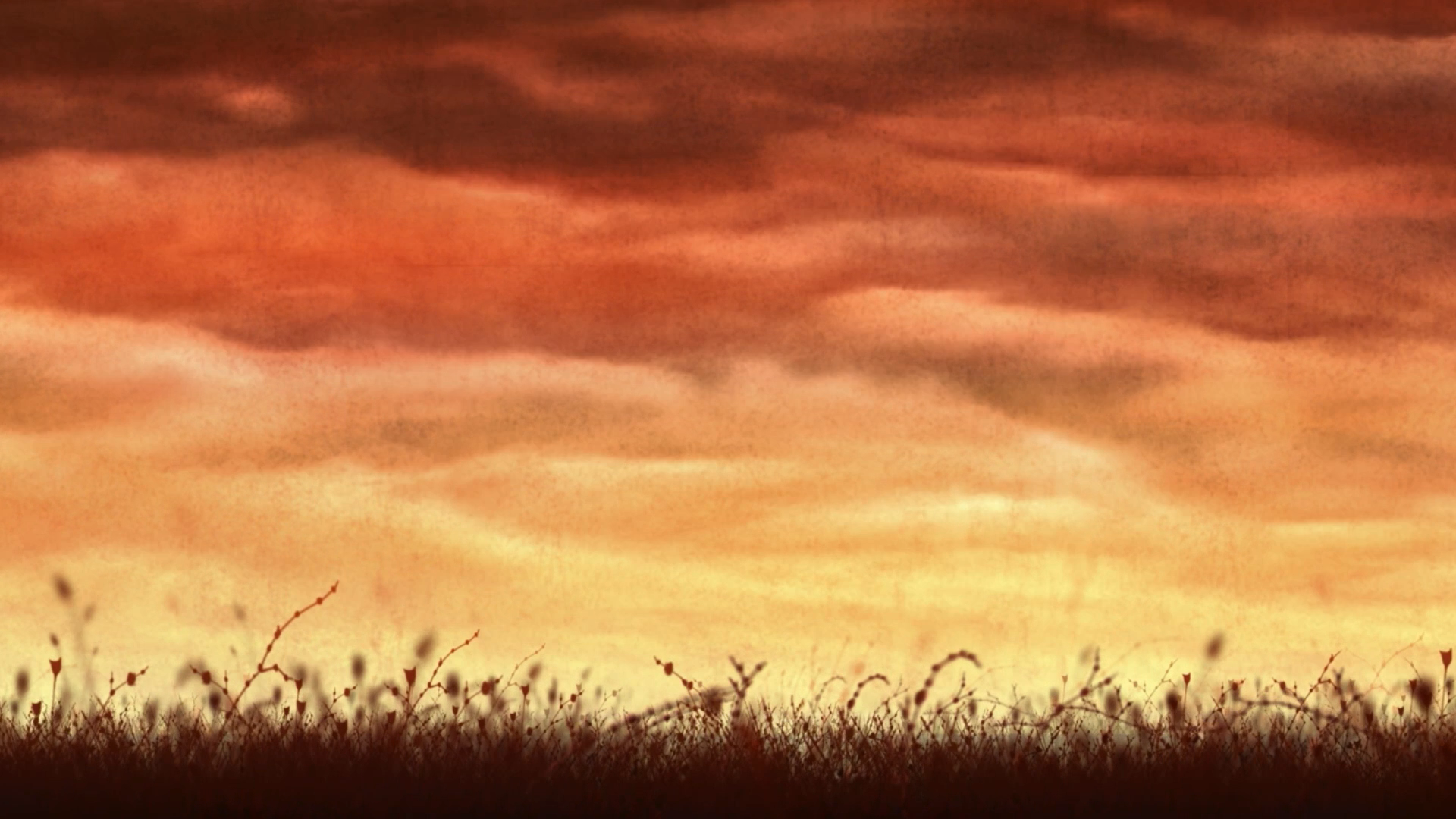 日落黄昏草地循环动态背景视频的预览图