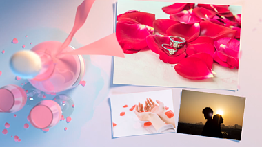 梦幻粉色系爱情照片展示AE模板视频的预览图