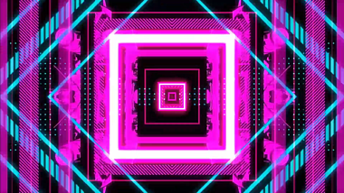 梦幻紫色方块动态LED舞台背景视频的预览图