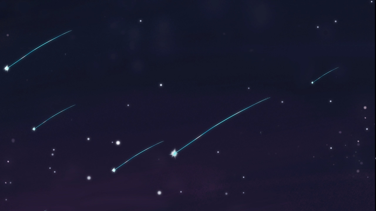 唯美无限循环夜空流星雨AE视频模板视频的预览图