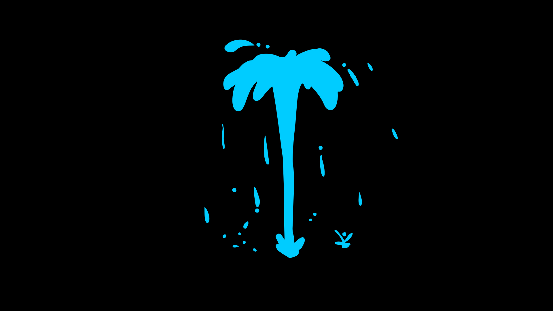 卡通喷泉水流上喷循环动画透明通道视频的预览图