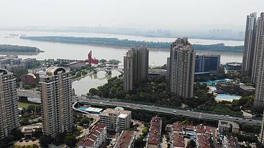 1080P航拍南京秦淮河入江口长江视频的预览图