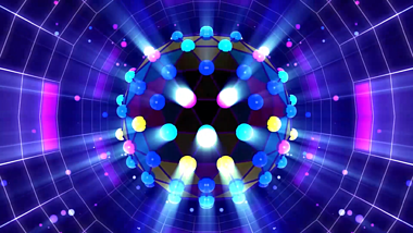 歌舞转球多彩粒子动态背景视频的预览图