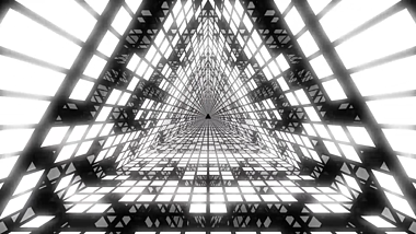 摩登黑白三角穿梭动态舞台背景视频的预览图