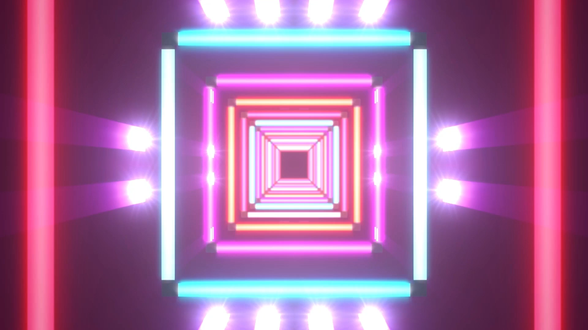 多彩霓虹灯条方形循环背景视频的预览图