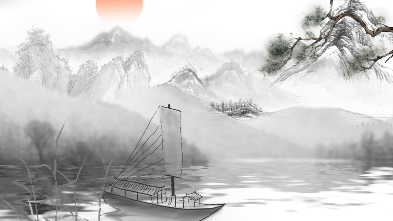 中国风水墨手绘动态背景视频的预览图