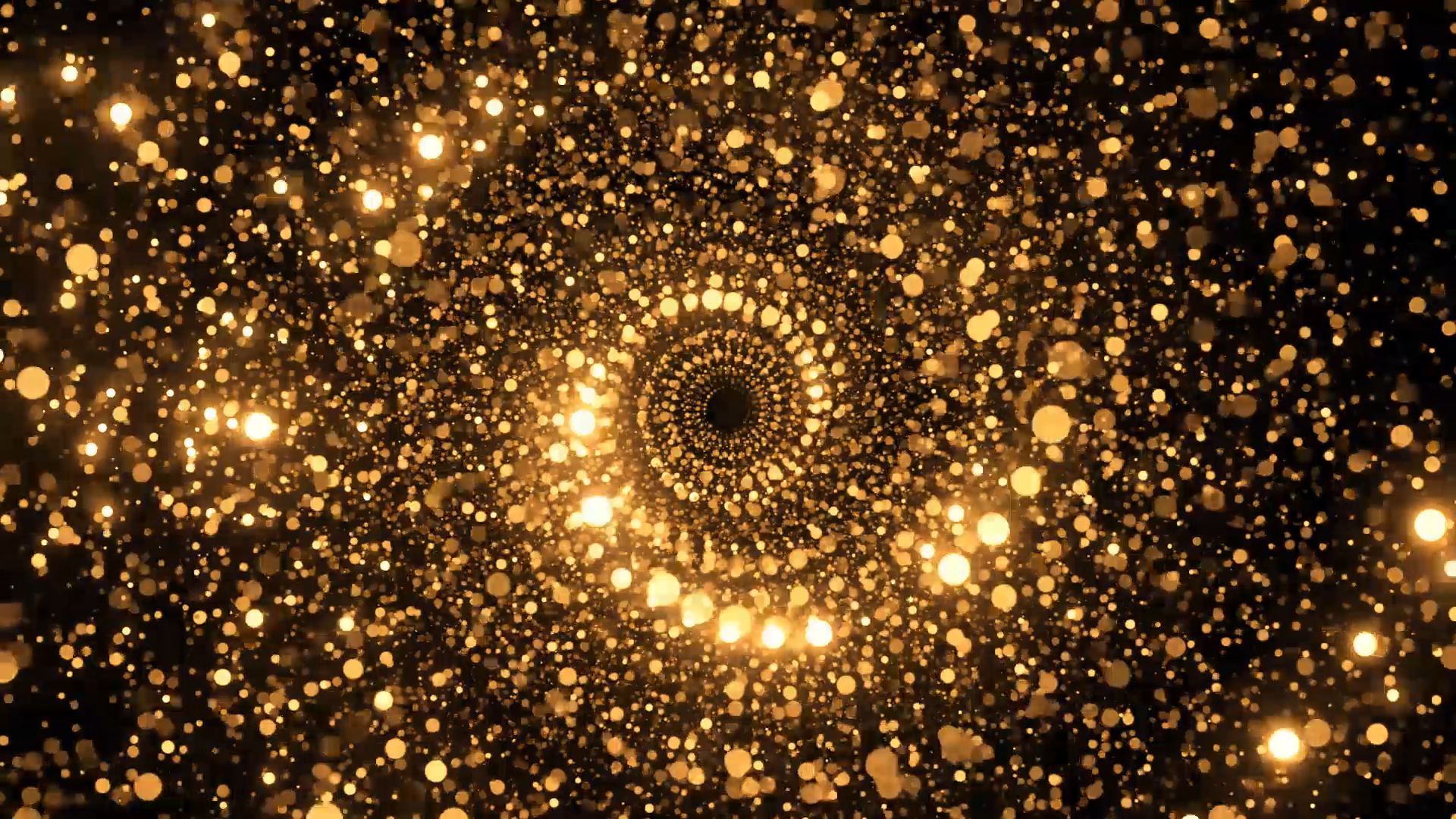 金色华丽旋转粒子闪烁动态背景视频的预览图