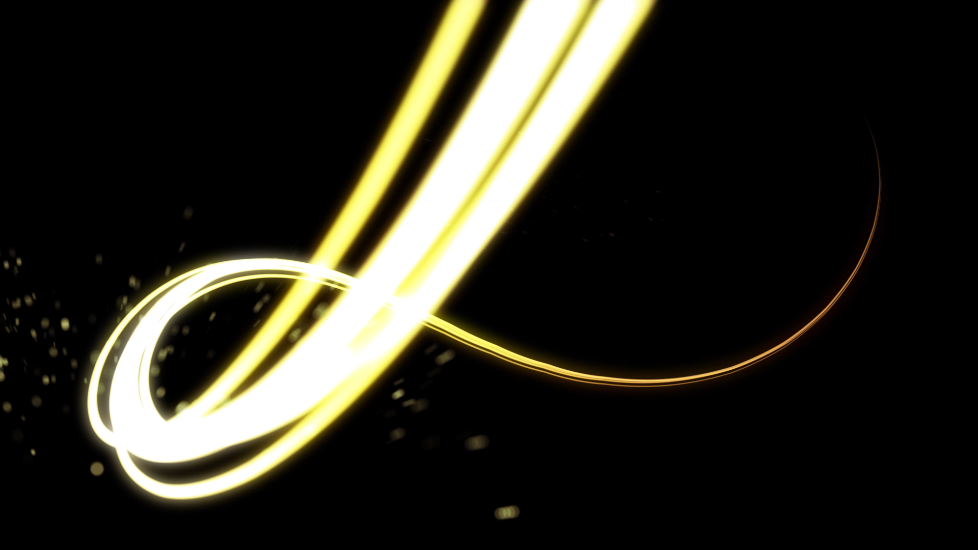 后期片头金色粒子光带展示视频的预览图