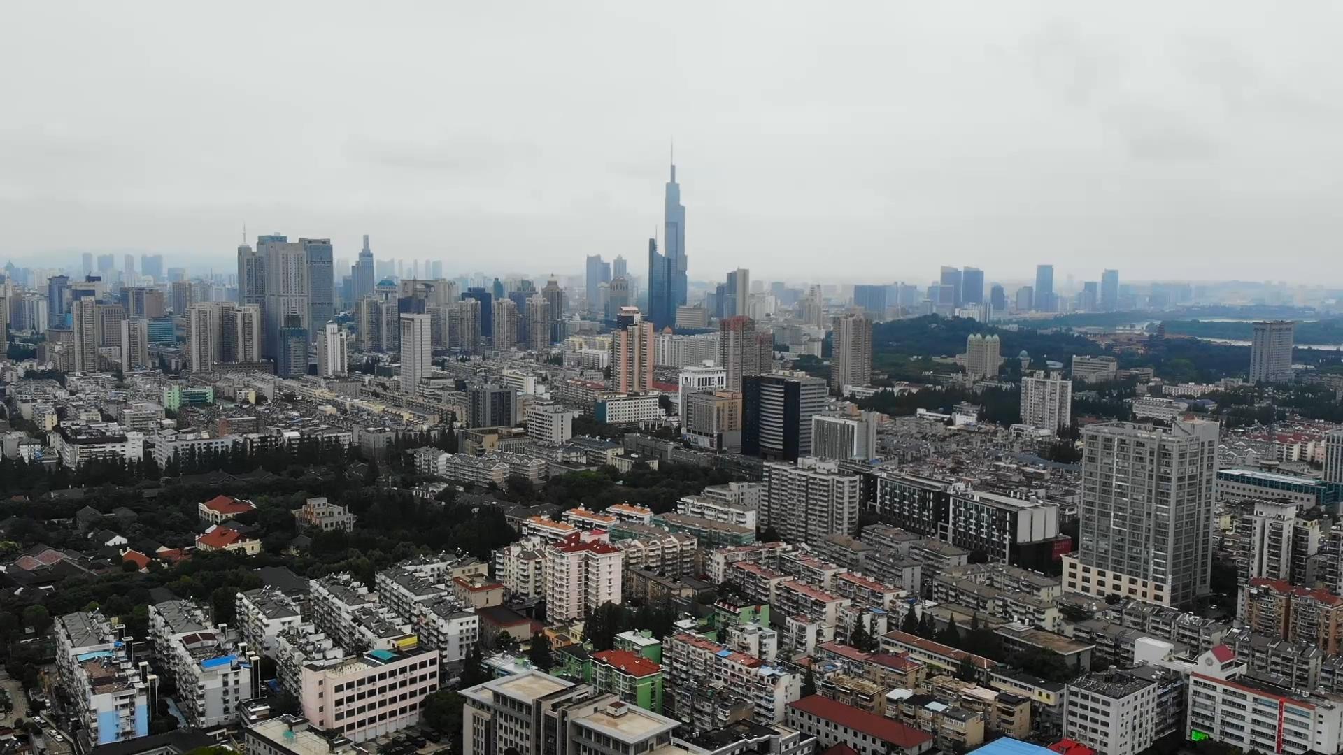1080P航拍南京紫峰大厦地标建筑视频的预览图